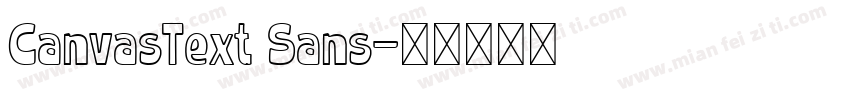 CanvasText Sans字体转换